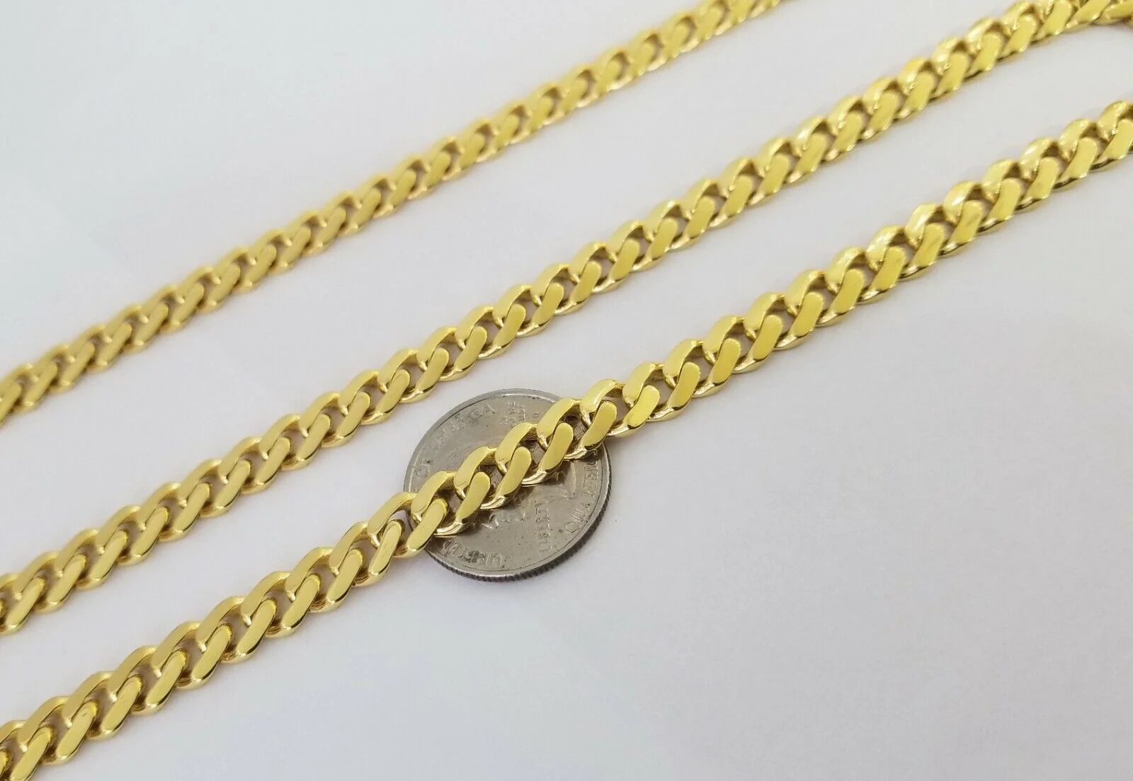 Real 10k Gold Royal Miami Cuban Monaco Link Chain 8mm 20" yellow gold necklace - Image 4