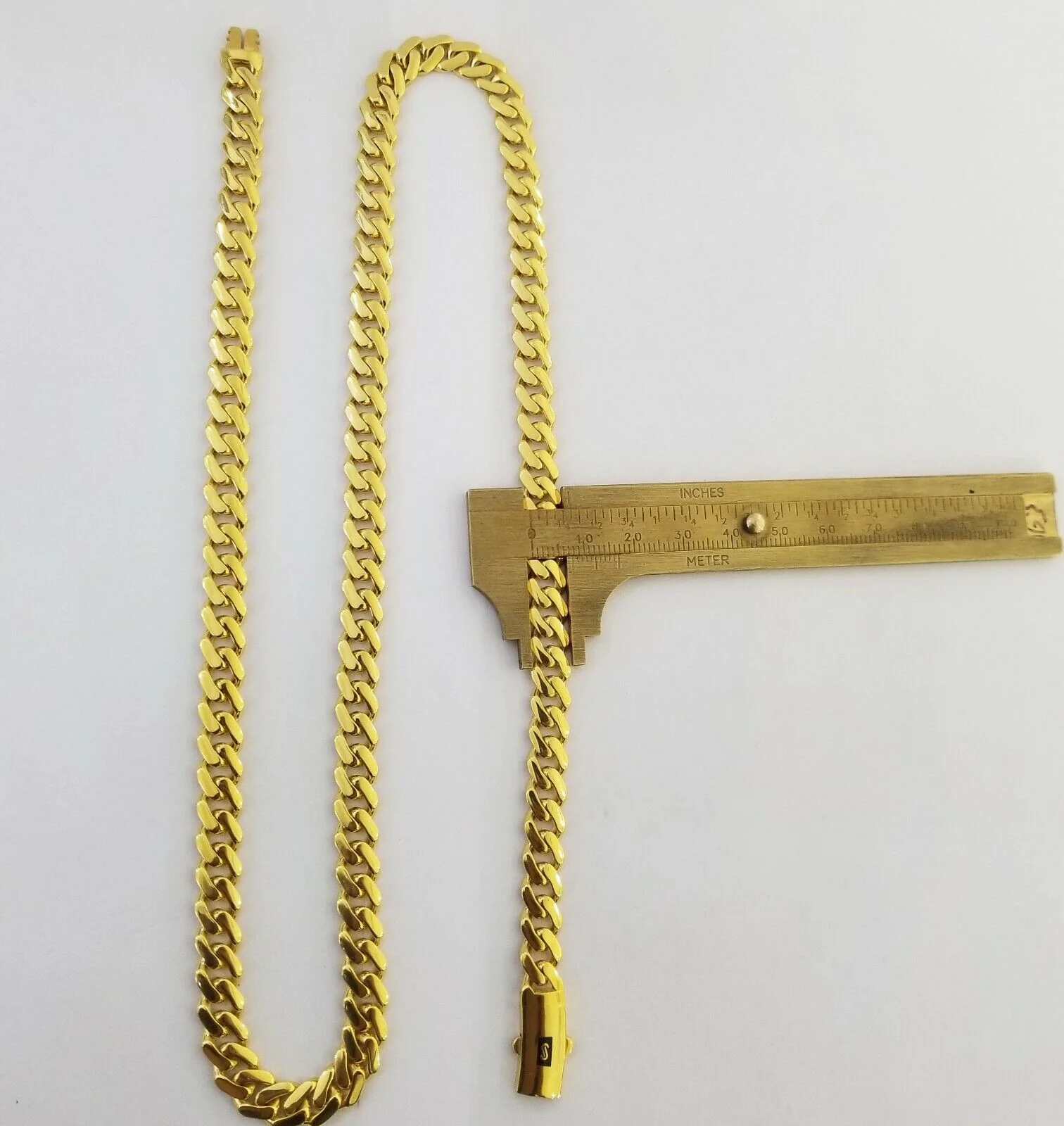 Real 10k Gold Royal Miami Cuban Monaco Link Chain 8mm 20" yellow gold necklace - Image 5