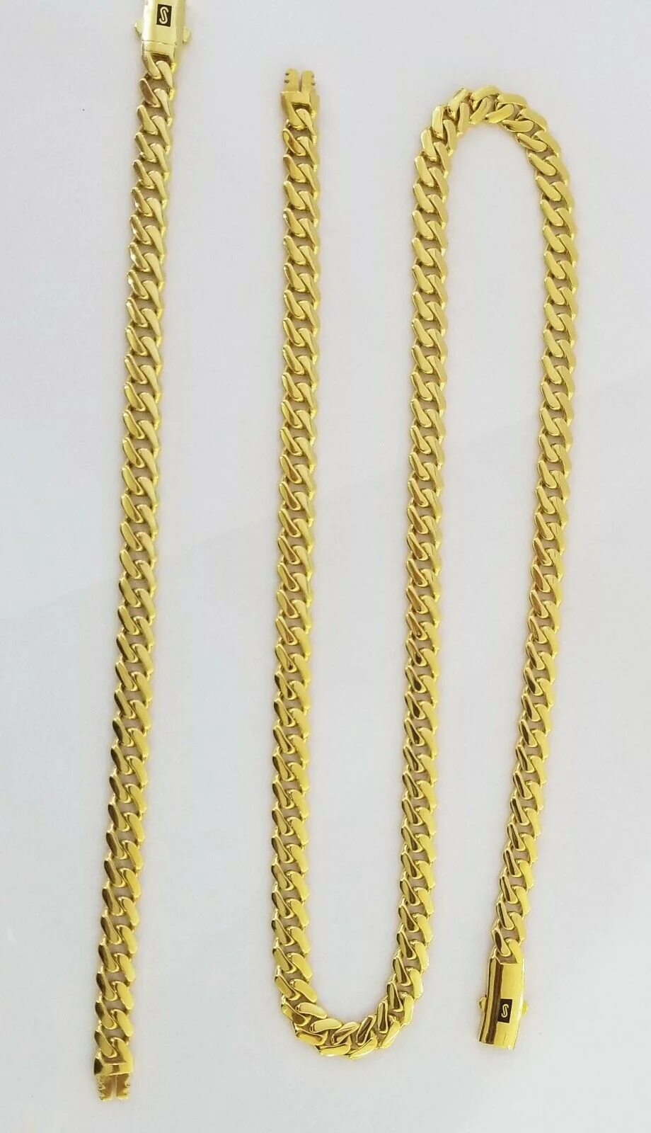 Real 10k Gold Royal Miami Cuban Monaco Link Chain 8mm 20" yellow gold necklace - Image 6