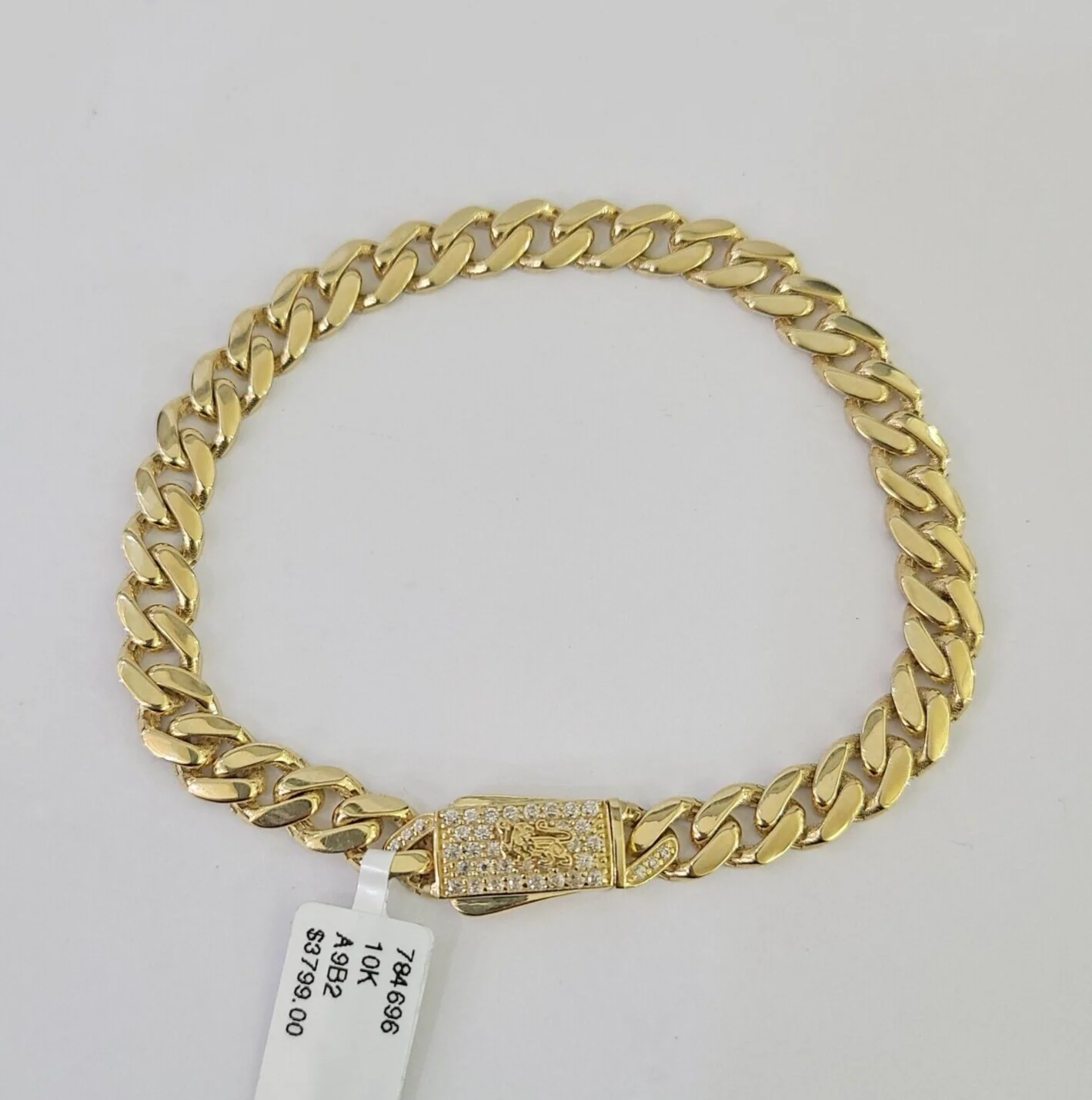 Real 10K Gold Royal Monaco Bracelet  8" Box Clasp 7mm Genuine Unisex - Image 2
