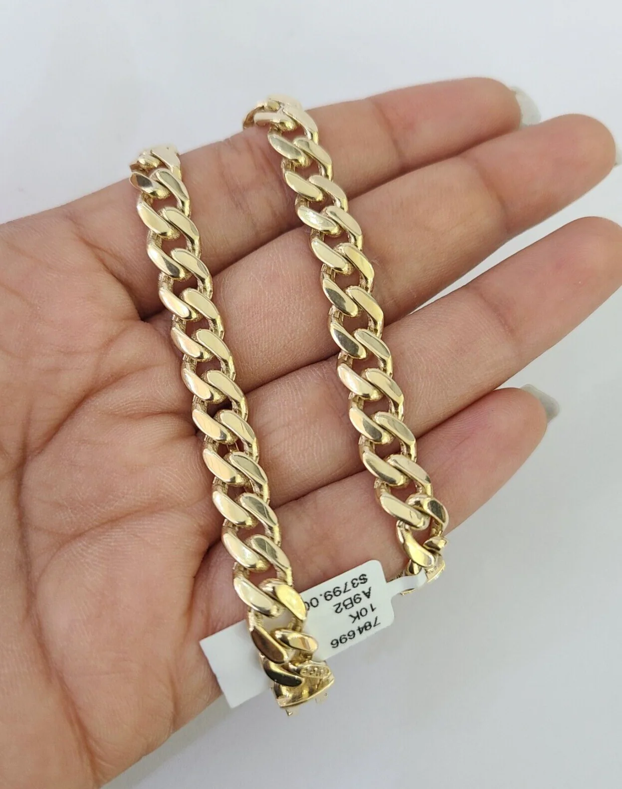 Real 10K Gold Royal Monaco Bracelet  8" Box Clasp 7mm Genuine Unisex - Image 5