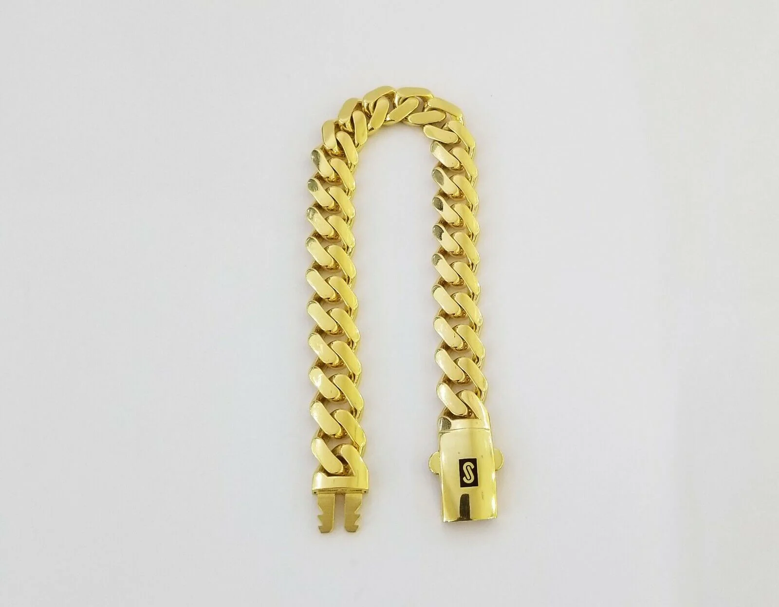 Real 10K Gold Royal Monaco Miami Cuban Link 9" Chain Bracelet w Box Clasp 11mm - Image 6