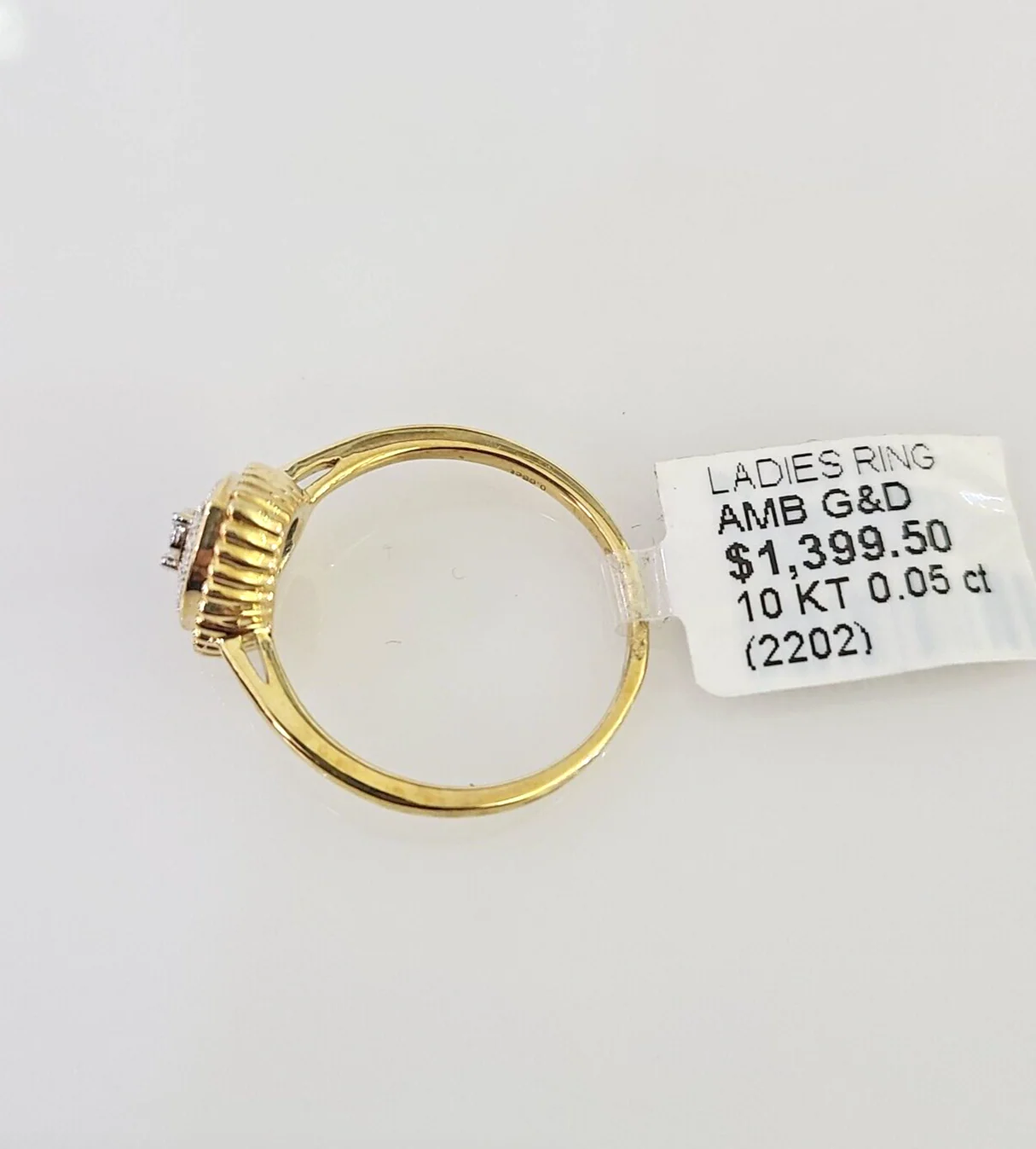 Real 10k Hearts Diamond Ladies Ring Women Casual 10Kt Yellow Gold All Sizes - Image 2