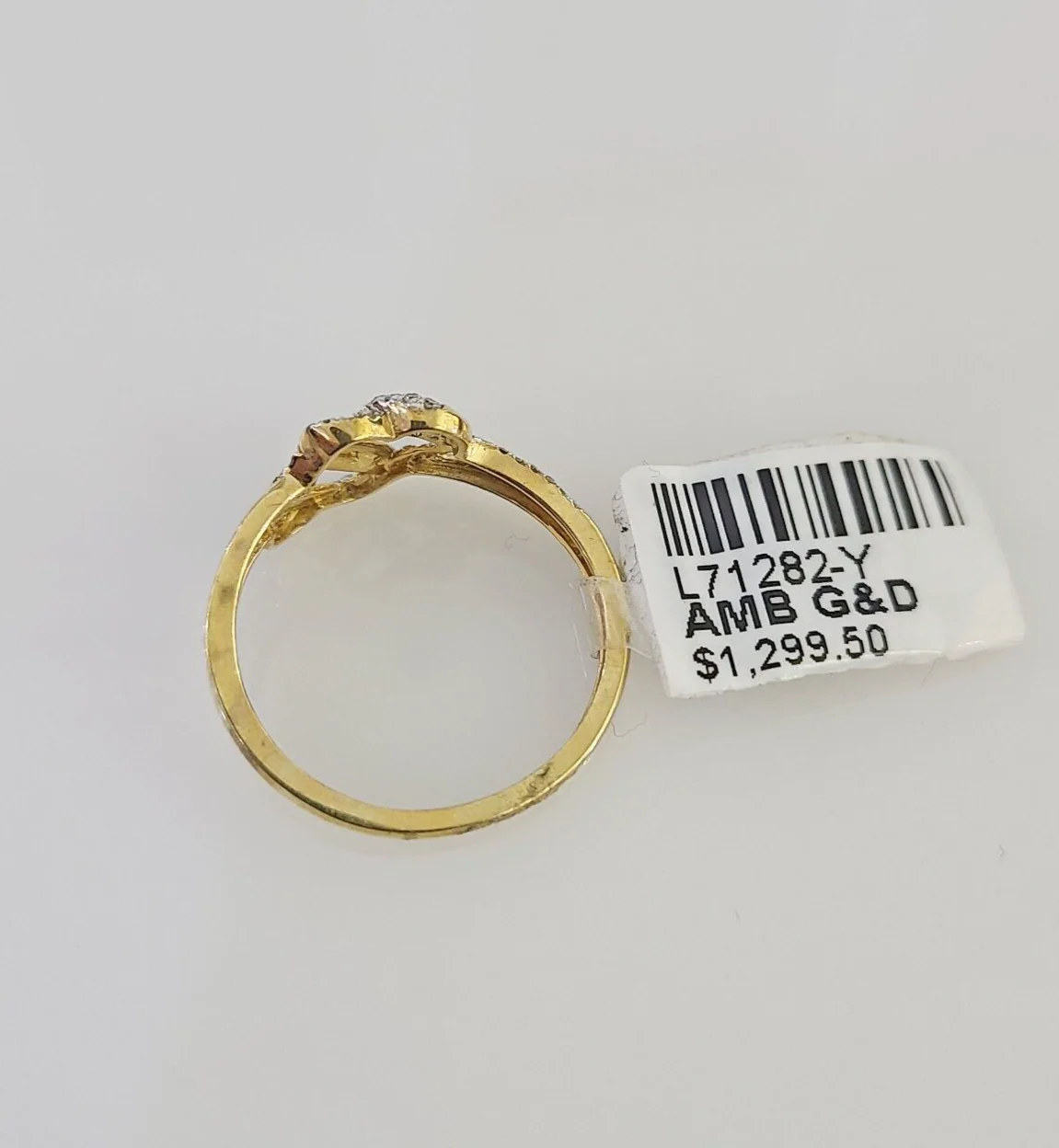 Real 10k Hearts Diamond Ladies Ring Women Casual 10Kt Yellow Gold All Sizes - Image 5