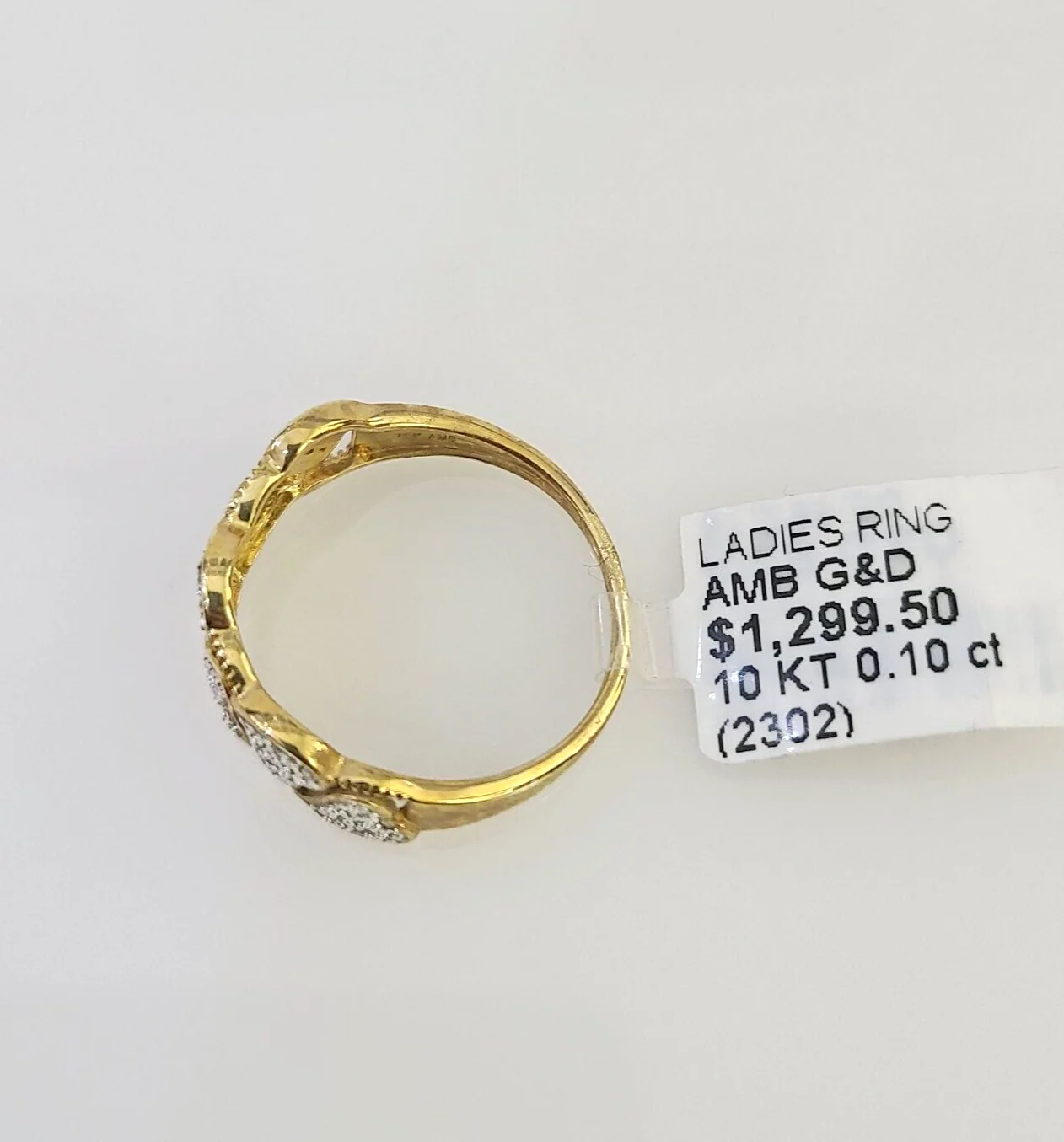 Real 10k Hearts Diamond Ladies Ring Women Casual 10Kt Yellow Gold All Sizes - Image 6