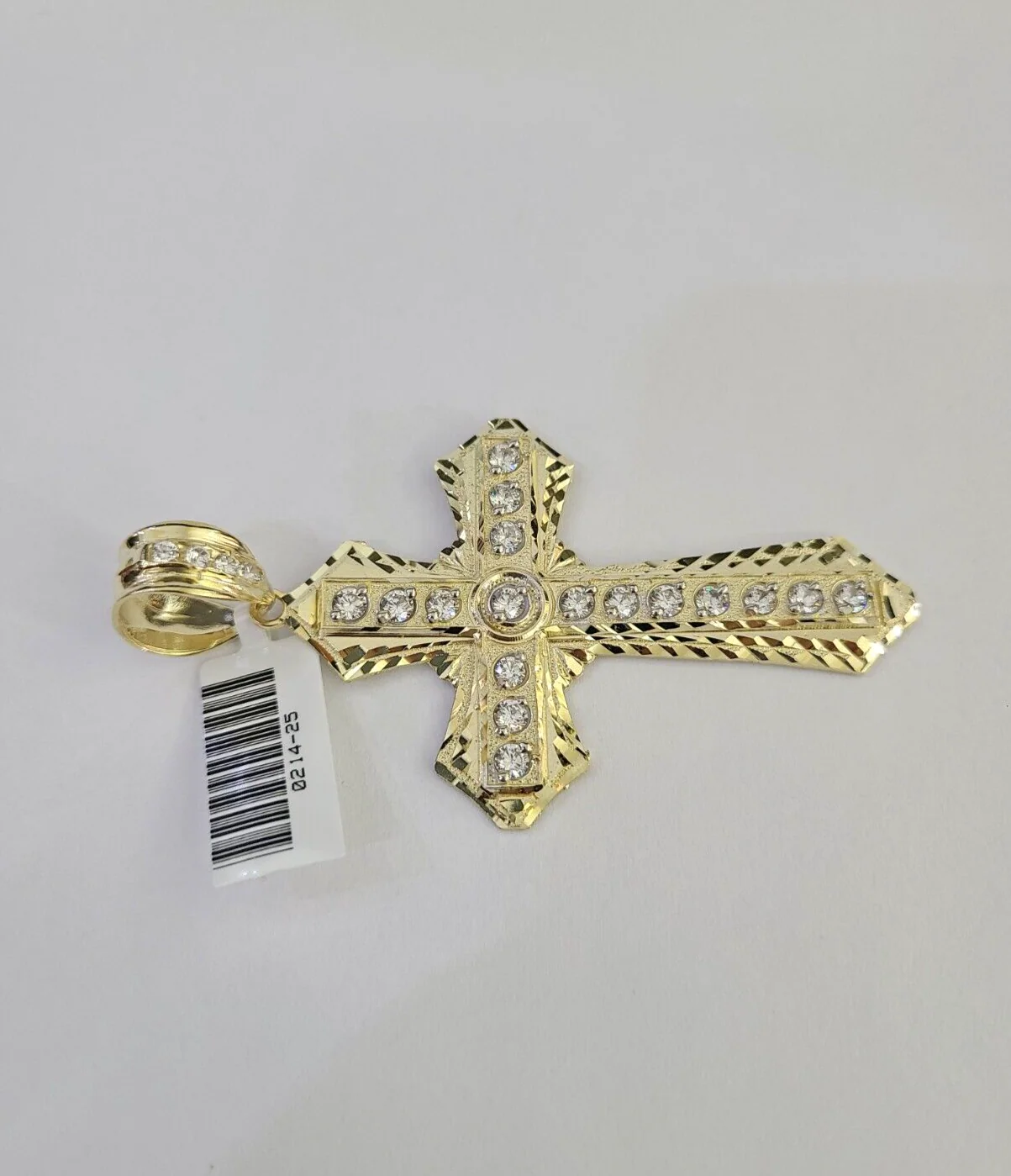 Real 10k Jesus Cross Charm Pendant Yellow Gold 3 inch Genuine Religious - Image 3