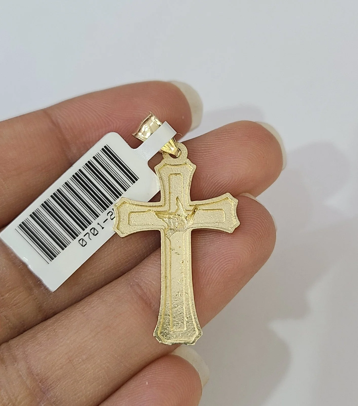 Real 10K  Jesus Cross Crucifix Pendant Yellow Gold Charm Genuine - Image 5