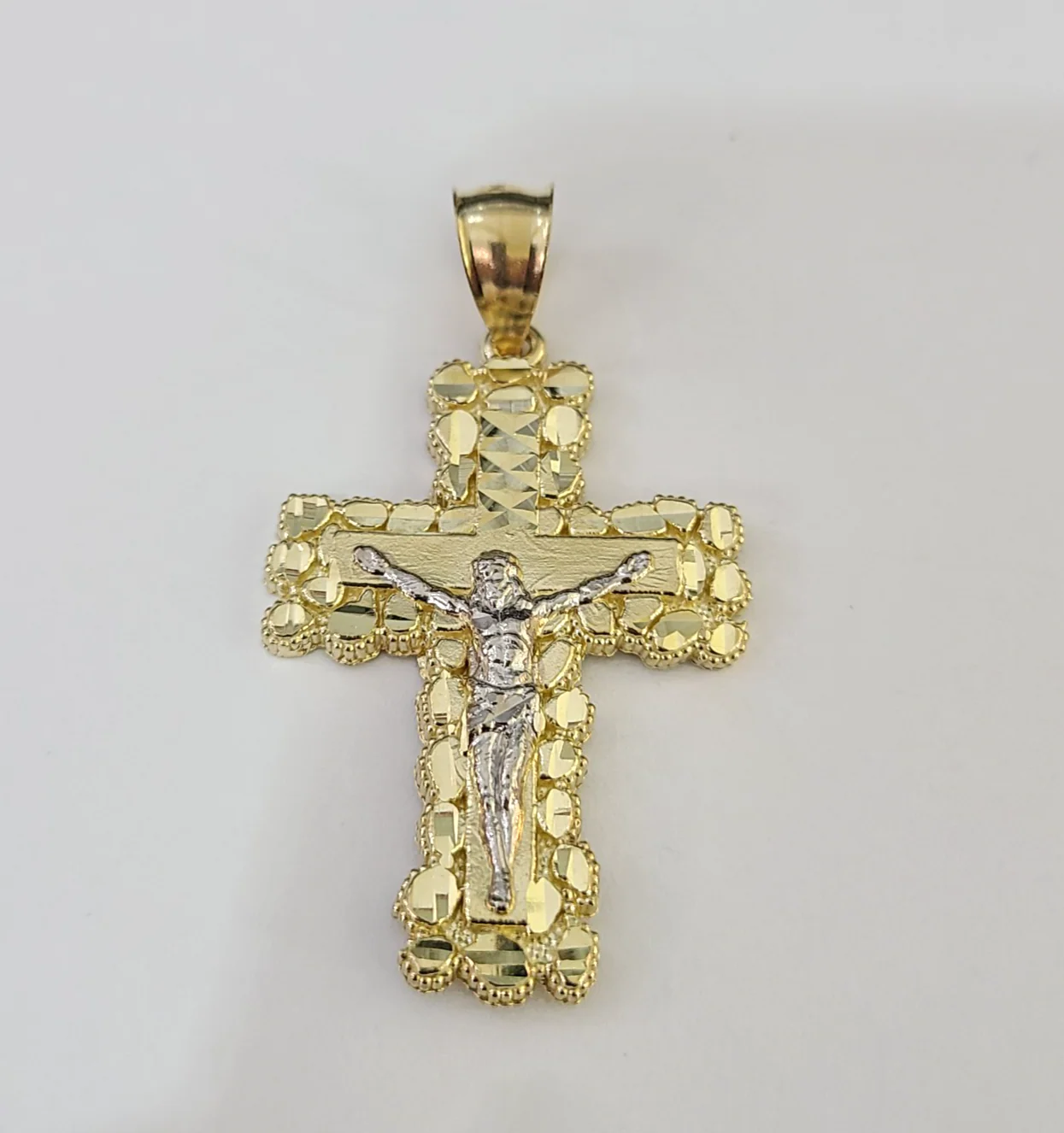 Real 10K Jesus Cross Pendant Crucifix Yellow Gold Charm Genuine 10kt - Image 5