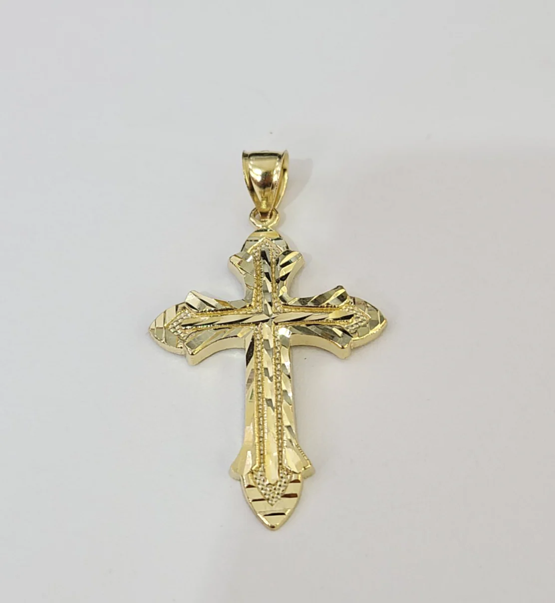 Real 10K Jesus Cross Pendant Yellow Gold Charm Genuine 10kt - Image 3