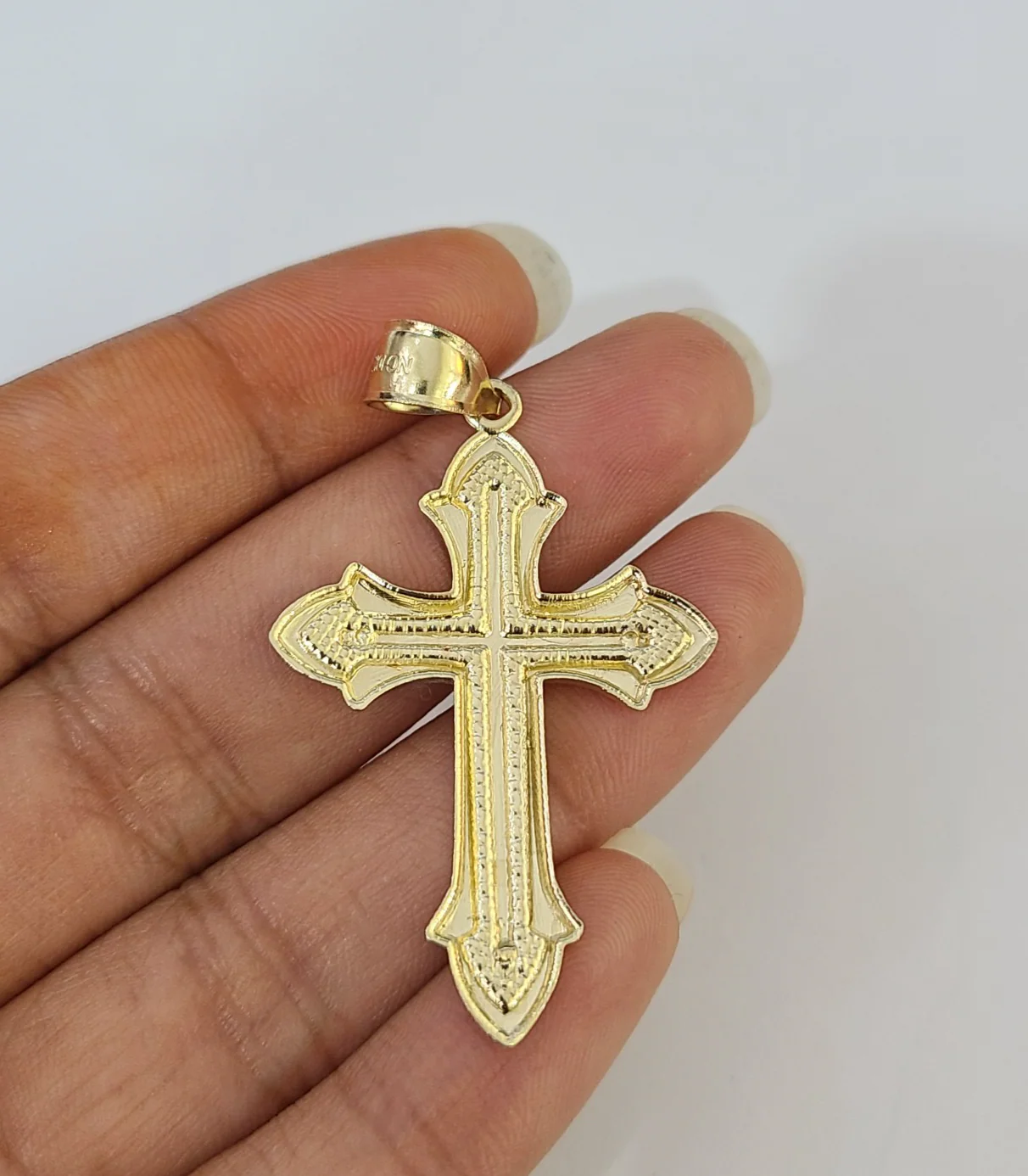 Real 10K Jesus Cross Pendant Yellow Gold Charm Genuine 10kt - Image 5