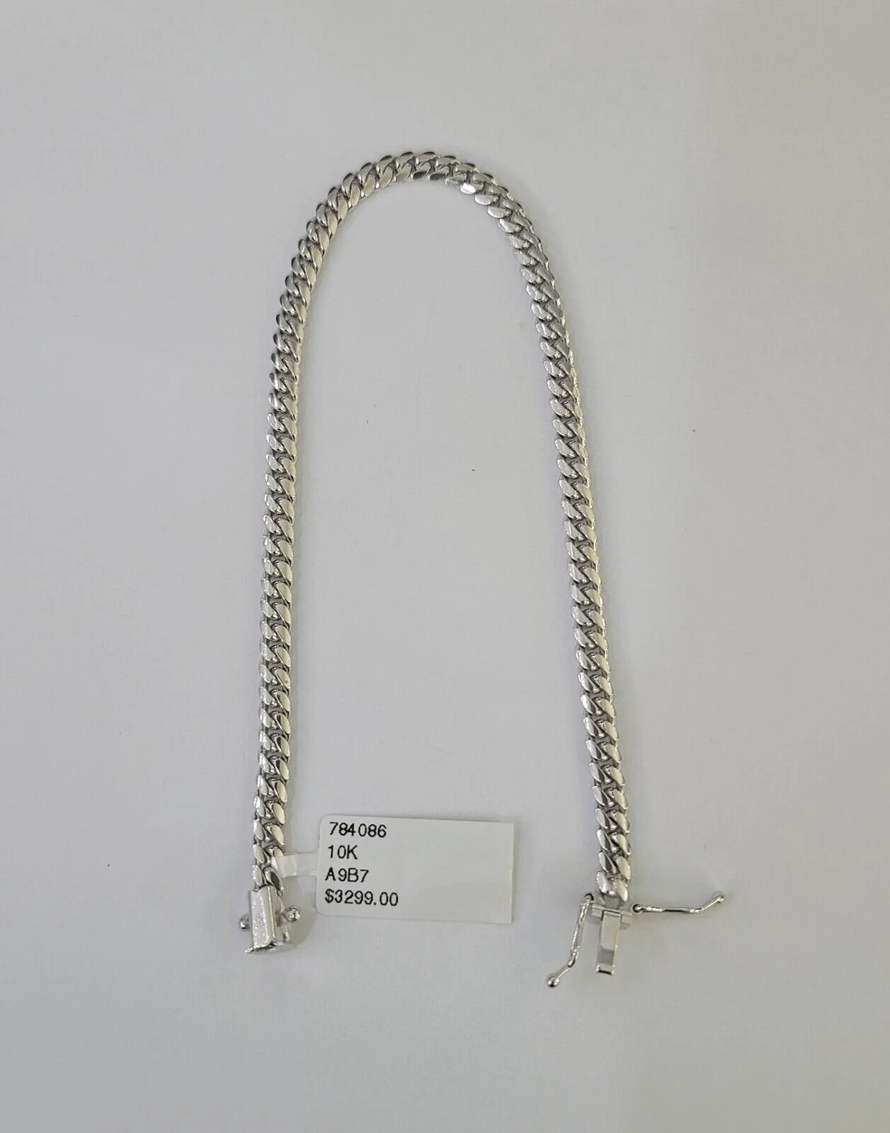 Real 10K Miami Cuban Bracelet White Gold Solid 4mm 8Inches Box Lock Genuine - Image 5
