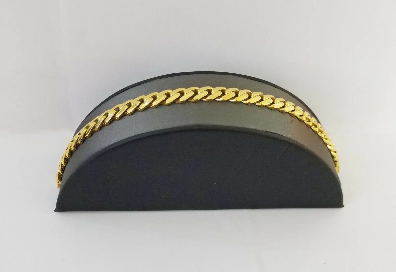 Real 10k Miami Cuban Link Monaco Chain 9mm Box Clasp 8" bracelet - Image 5