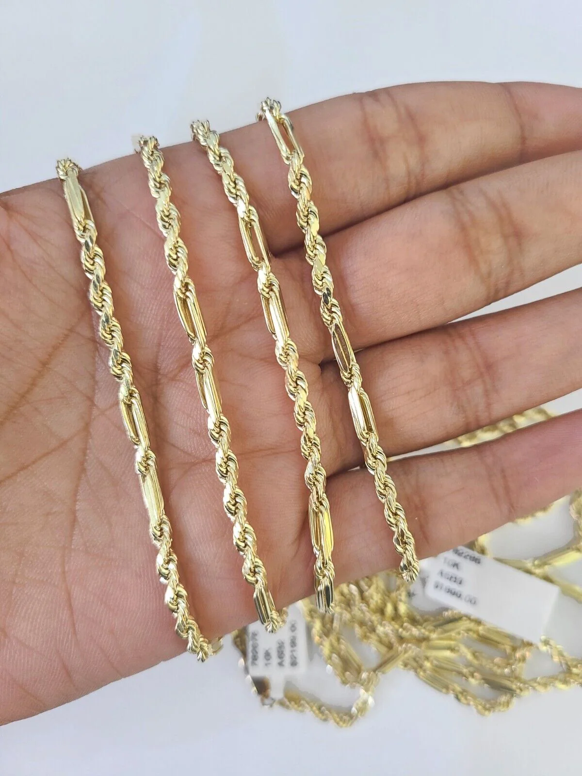 Real 10k Milano Rope Chain Necklace Yellow Gold 3mm 18" 20" 22" 24" Genuine - Image 3