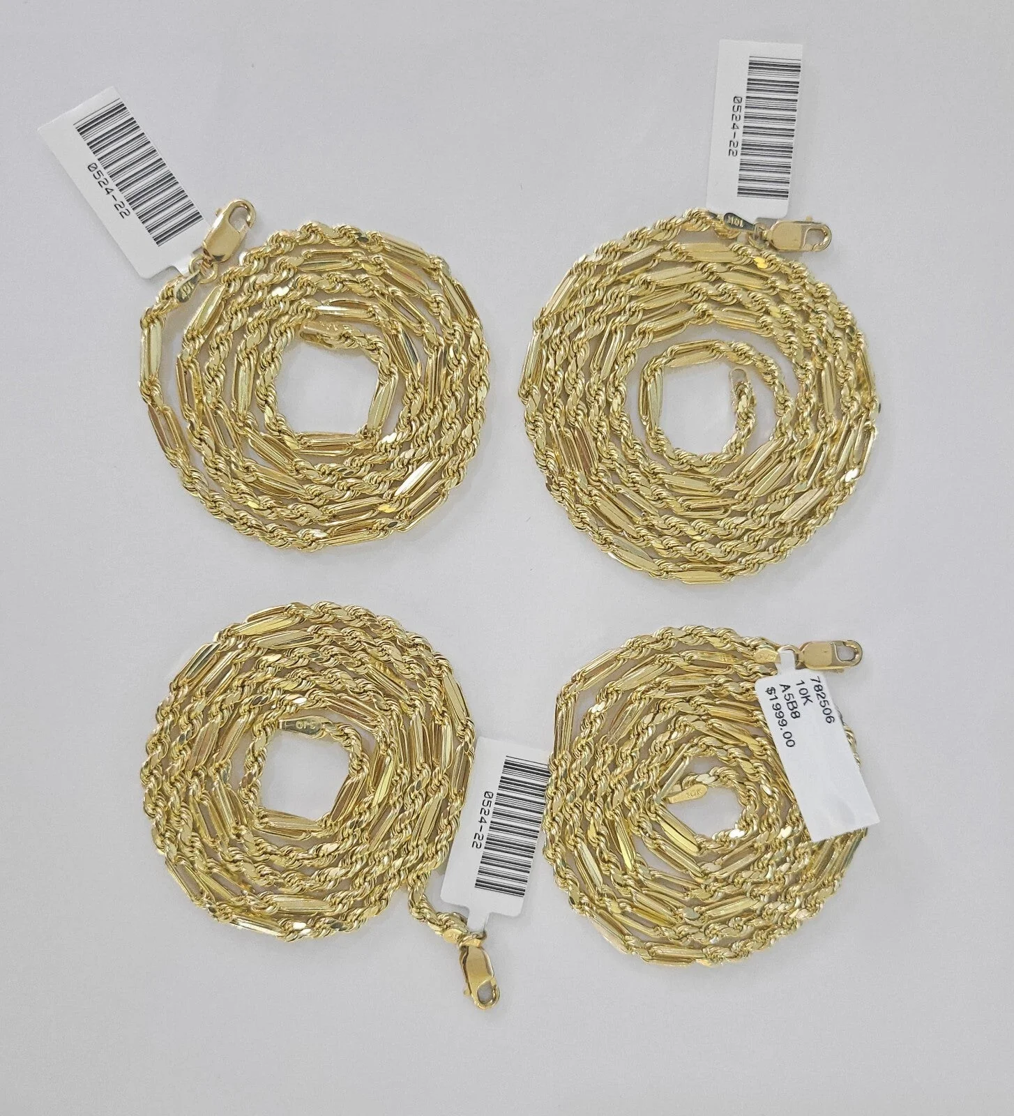 Real 10k Milano Rope Chain Necklace Yellow Gold 3mm 18" 20" 22" 24" Genuine - Image 6