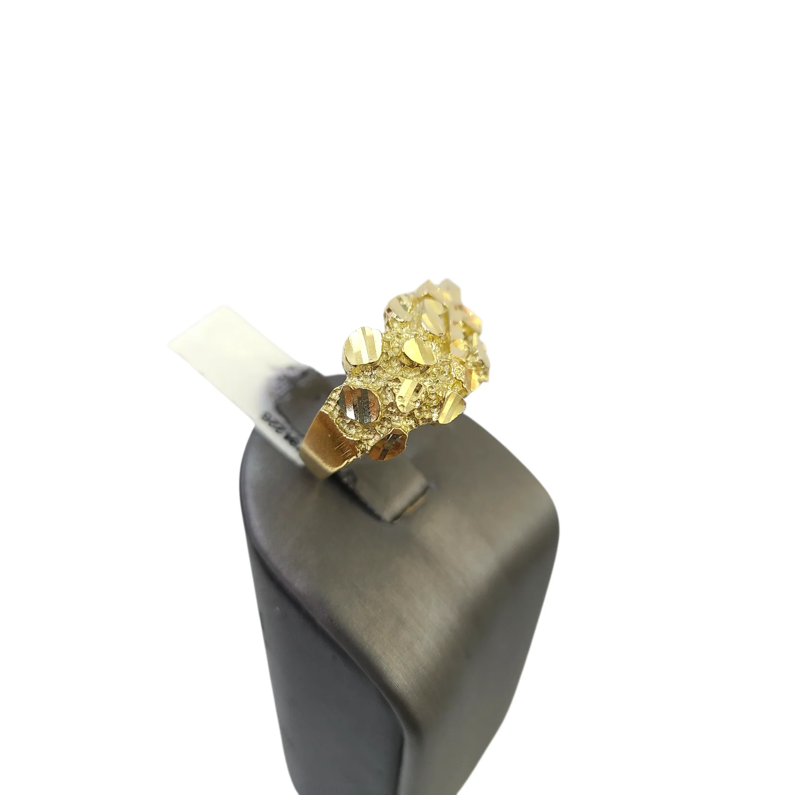 Real 10k Nugget Cross Ring Yellow Gold Men 10Kt Genuine Ring Sizes 6,7,8,9,10,11 & 12 - Image 5