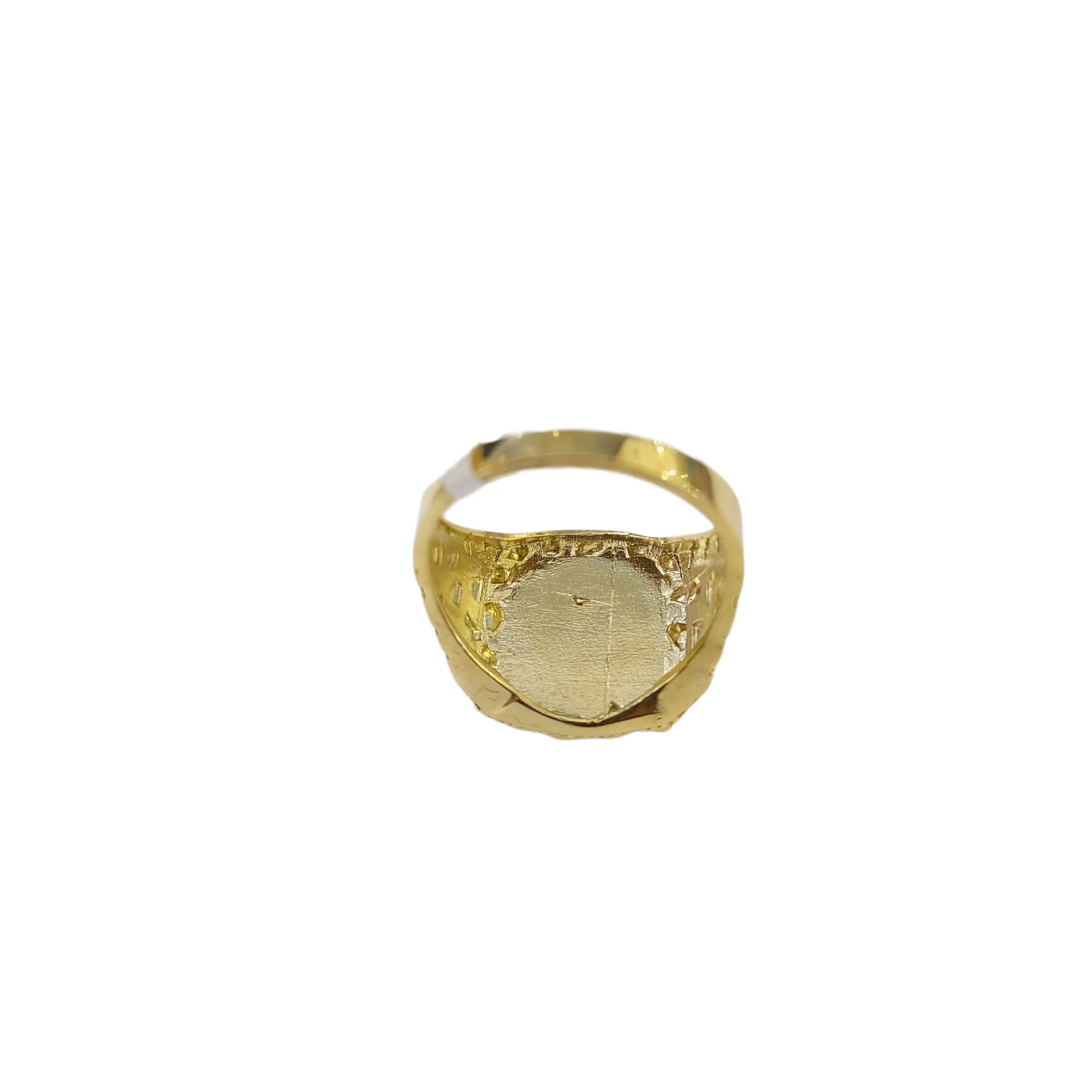 Real 10k Nugget Head Ring Yellow Gold Men 10Kt Genuine - Image 7