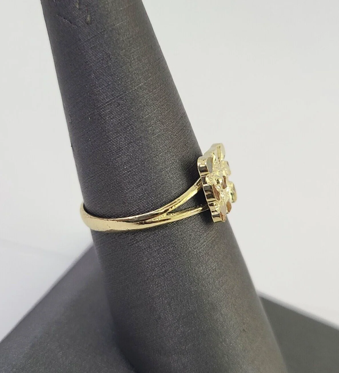 Real 10k Nugget Ring Band Wedding Engagement Women Yellow Gold Ring Sizes 6,7,8,9,10,11 & 12 - Image 5