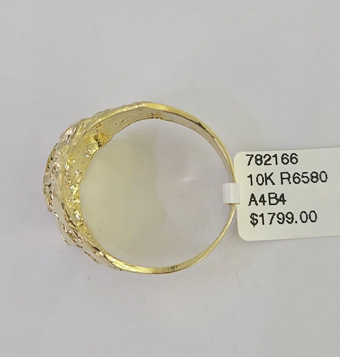 Real 10k Nugget Ring Yellow Gold Casual Ring 10kt Genuine All Sizes - Image 4