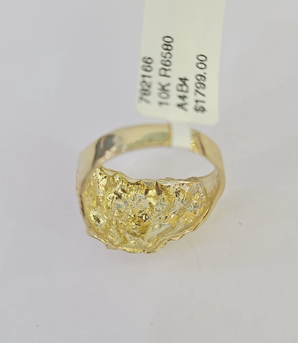Real 10k Nugget Ring Yellow Gold Casual Ring 10kt Genuine All Sizes - Image 7