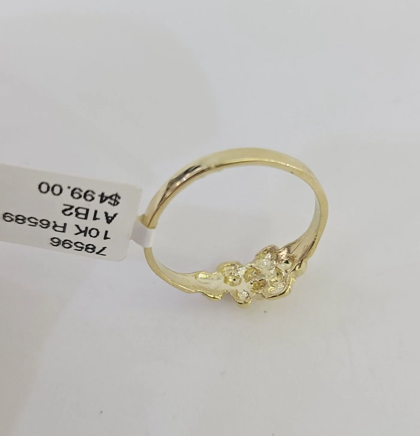 Real 10k Nugget Ring Yellow Gold Casual Ring 10kt Genuine All Sizes - Image 5