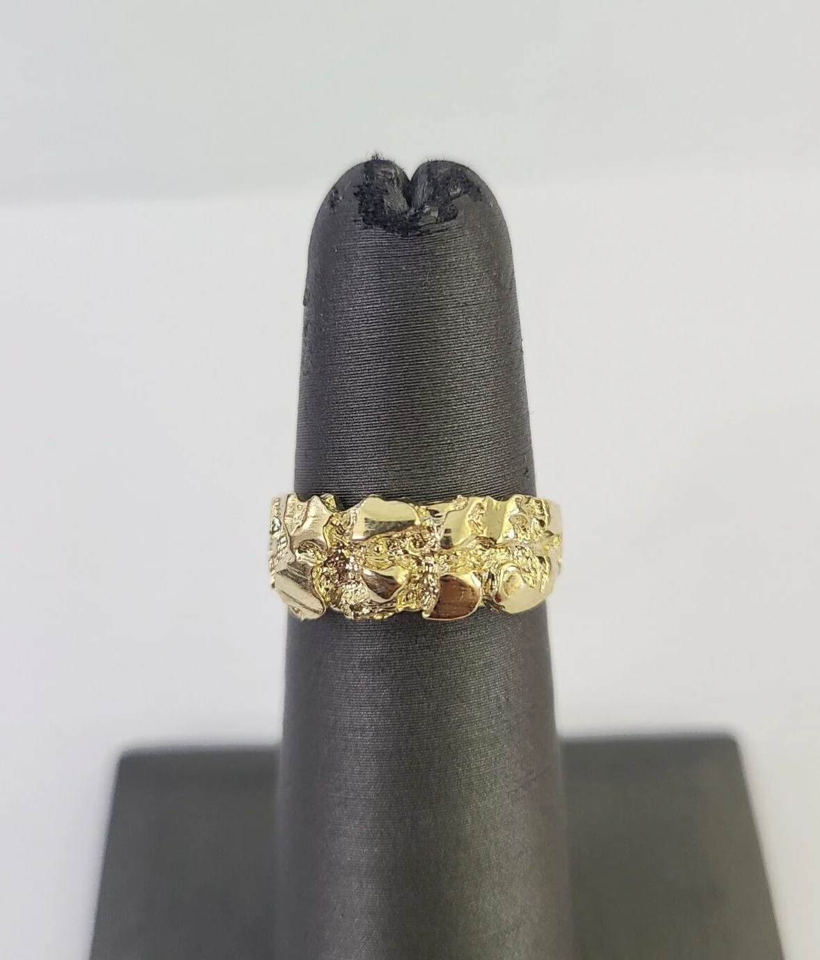 Real 10k Nugget Ring Yellow Gold Casual Ring 10kt Genuine All Sizes - Image 5