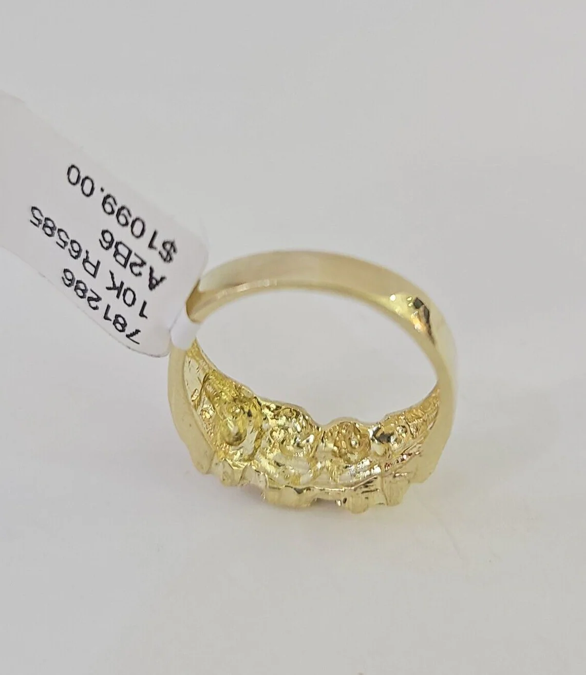 Real 10k Nugget Ring Yellow Gold Casual Ring 10kt Genuine All Sizes - Image 6