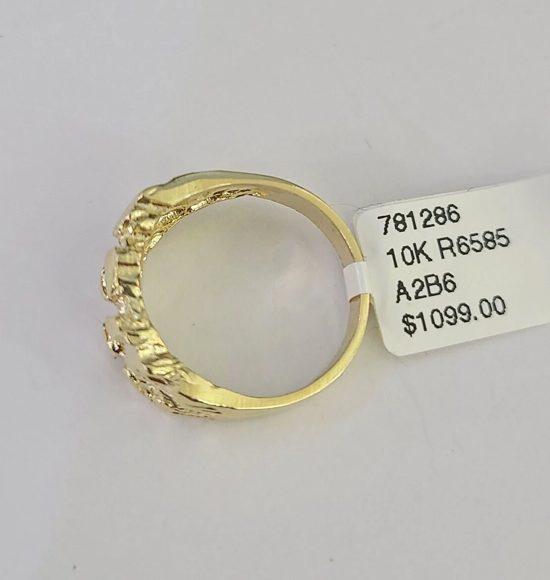 Real 10k Nugget Ring Yellow Gold Casual Ring 10kt Genuine All Sizes - Image 7