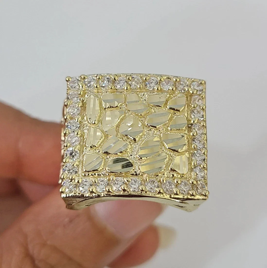 Real 10k Nugget Ring Yellow Gold Women Men Genuine 10Kt - Image 5