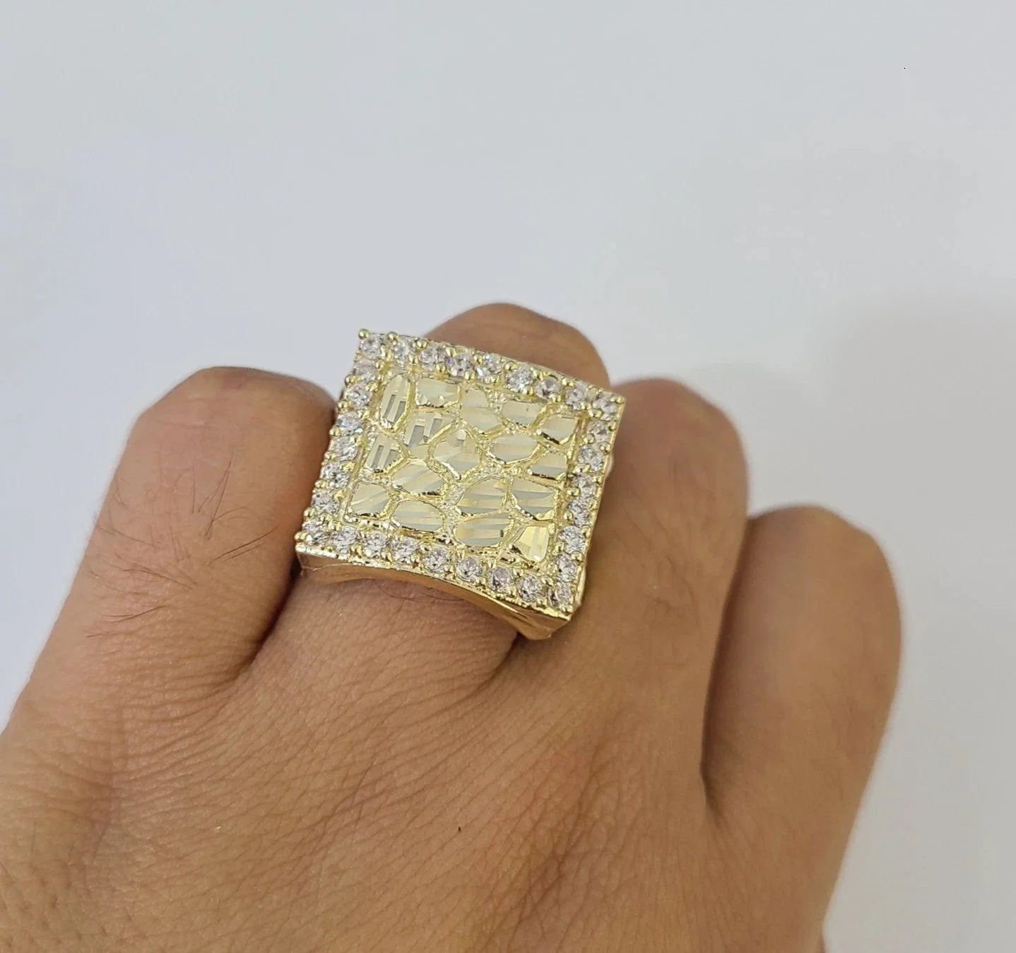 Real 10k Nugget Ring Yellow Gold Women Men Genuine 10Kt - Image 7