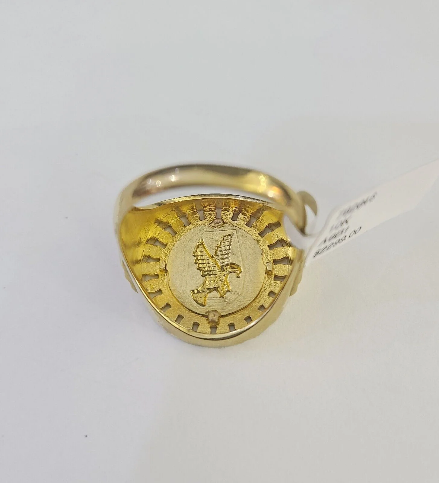 Real 10k Ring Eagle Fancy Design Yellow Gold Men Casual 10kt All Sizes - Image 6