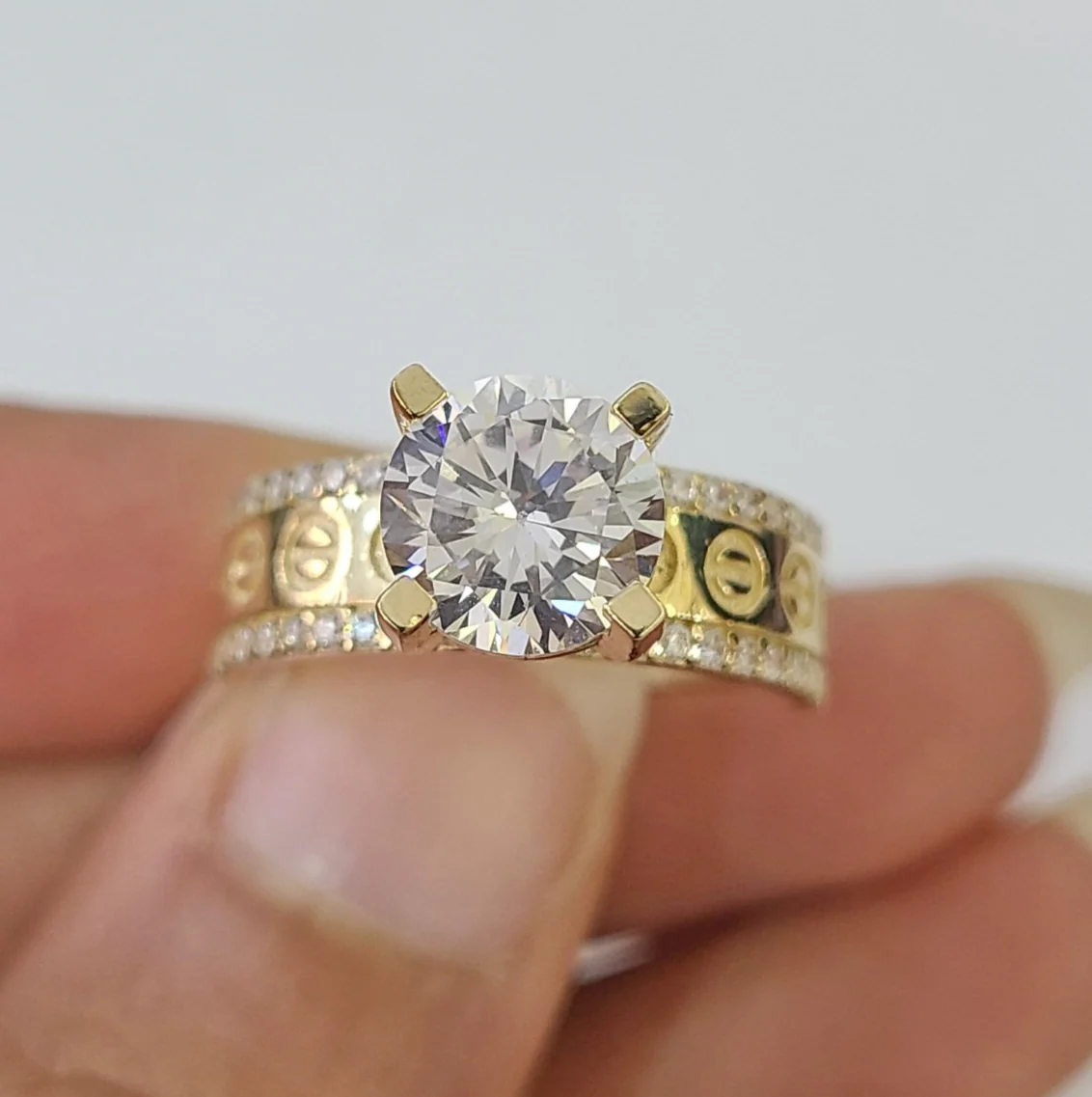 Real 10k Ring Engagement Yellow Gold Men Women Genuine Ring Sizes 6,7,8,9,10,11 & 12 - Image 5