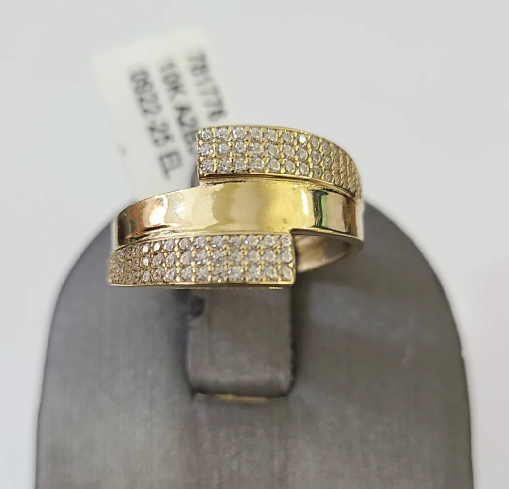 Real 10k Ring Engagement Yellow Gold Men Women Genuine Ring Sizes 6,7,8,9,10,11 & 12 - Image 3