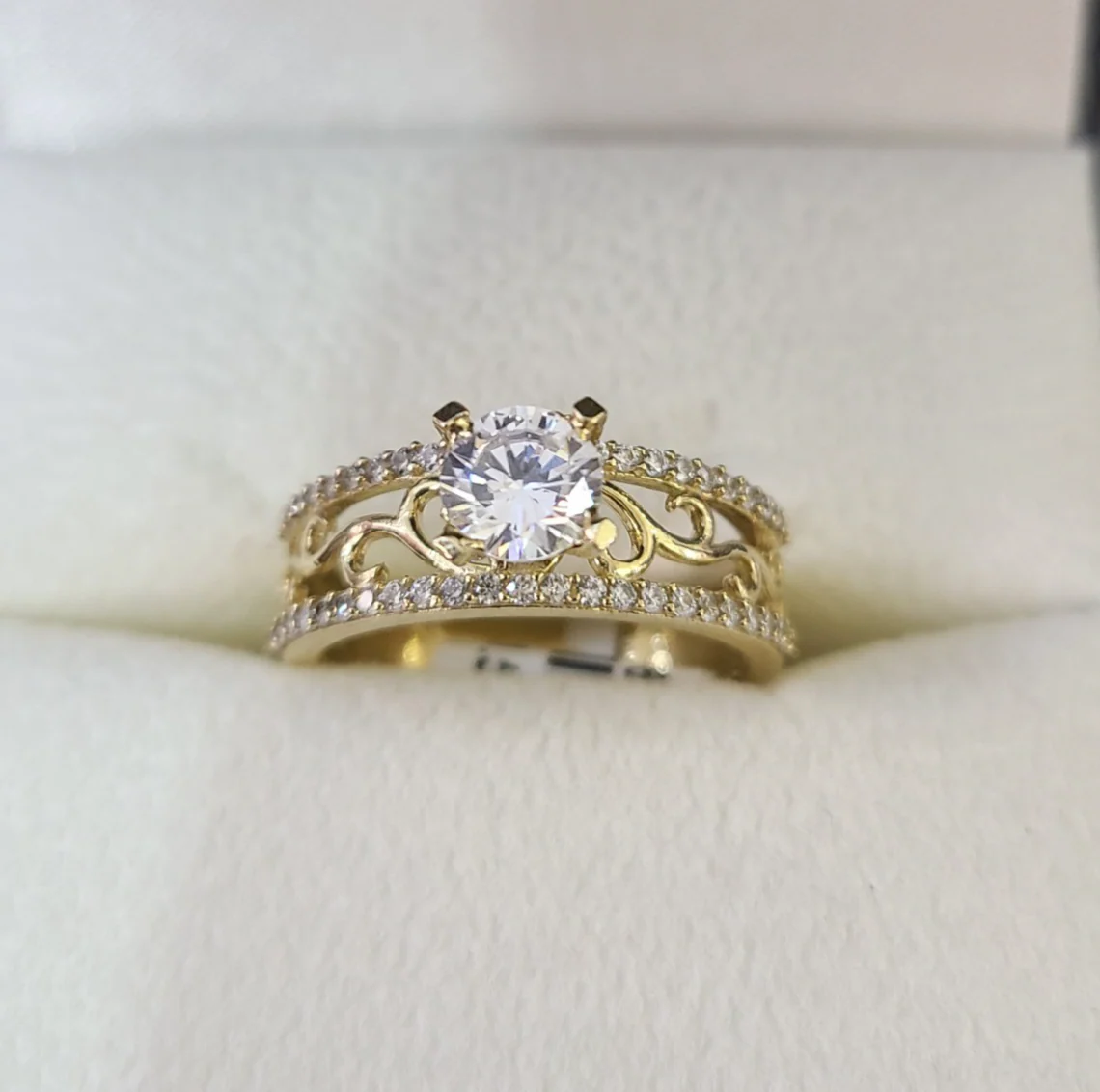 Real 10k Ring Engagement Yellow Gold Men Women Genuine Ring Sizes 6,7,8,9,10,11 & 12 - Image 2