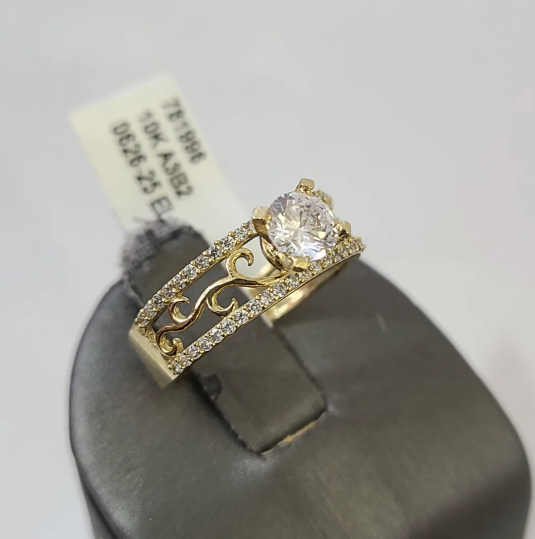 Real 10k Ring Engagement Yellow Gold Men Women Genuine Ring Sizes 6,7,8,9,10,11 & 12 - Image 3