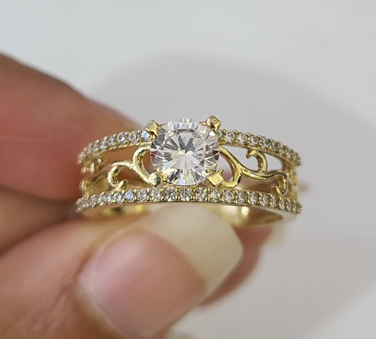 Real 10k Ring Engagement Yellow Gold Men Women Genuine Ring Sizes 6,7,8,9,10,11 & 12 - Image 6