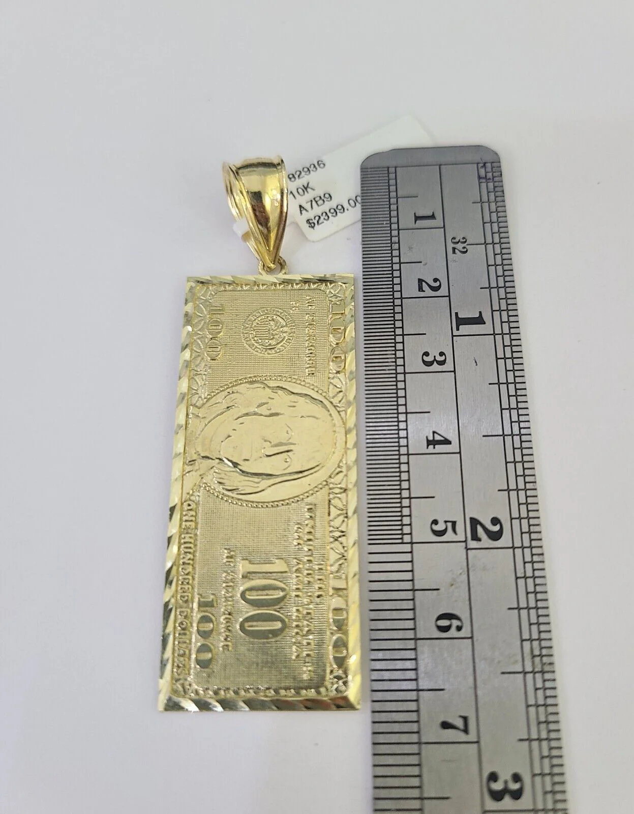 Real 10k Rope Chain 100$ Bill Money Charm Set 7mm 20"-28" Inch Necklace Gold - Image 4