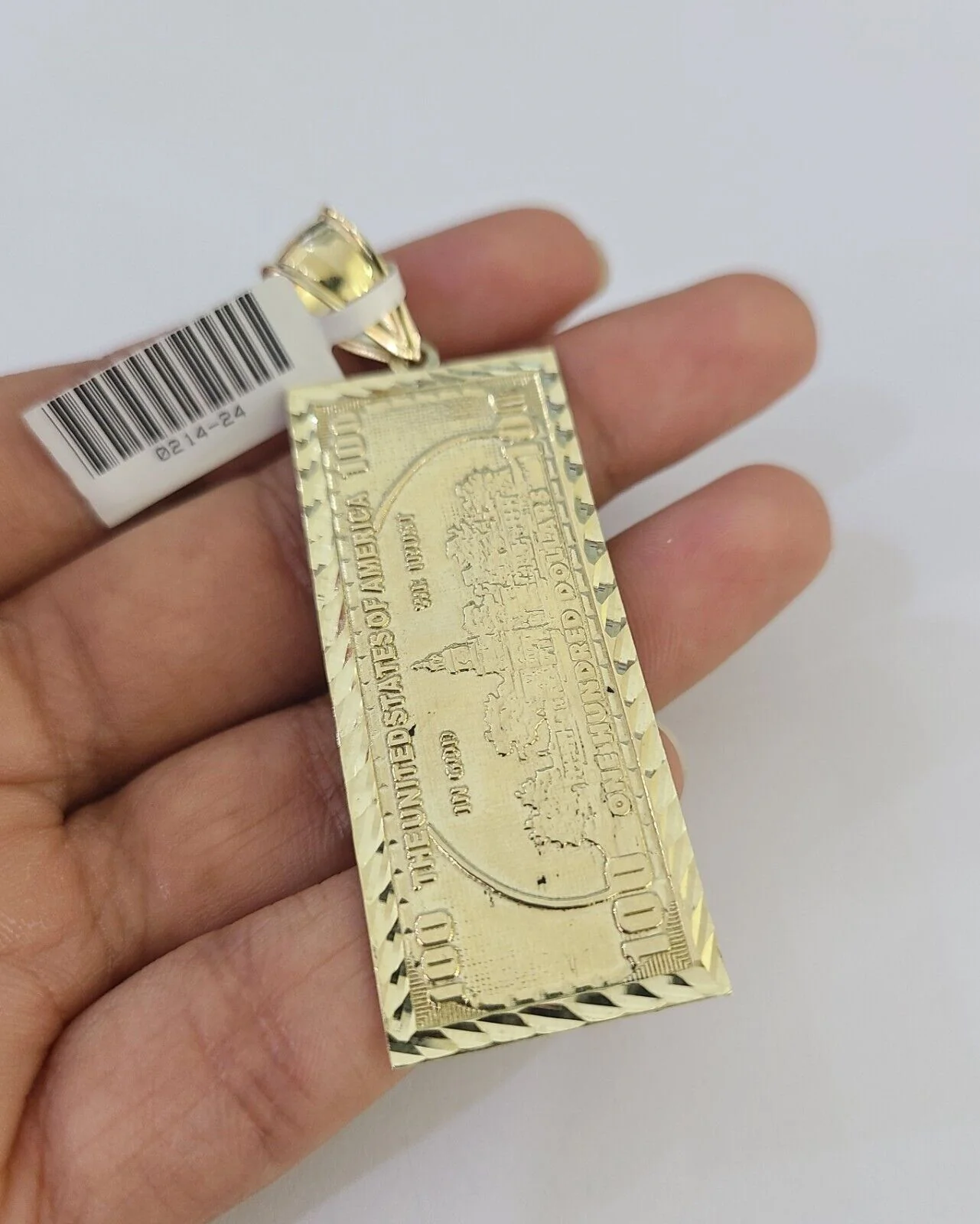 Real 10k Rope Chain 100$ Bill Money Charm Set 7mm 20"-28" Inch Necklace Gold - Image 7
