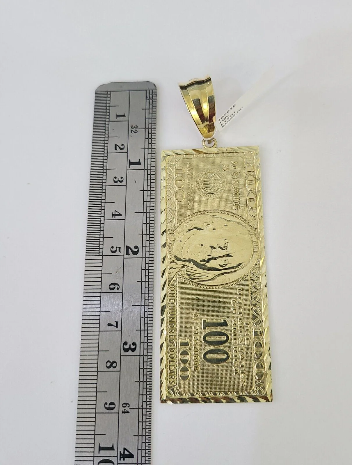 Real 10k Rope Chain 100 Money Dollar Charm Set 10mm 20"-30" Inch Necklace Gold - Image 3