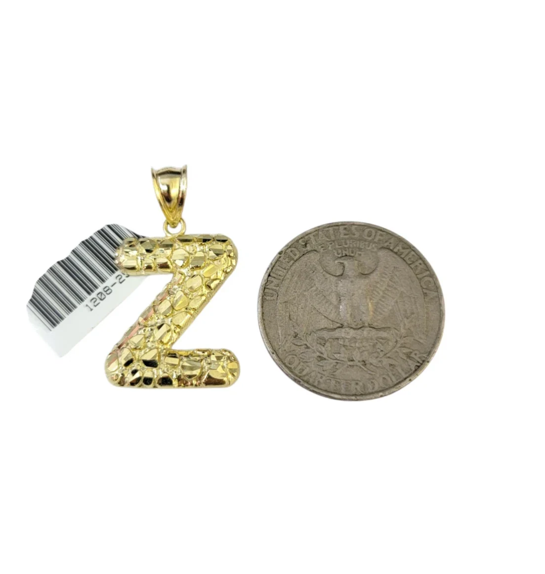 Real 10k Rope Chain 3mm 18"-28" Set Z Necklace Nugget Initial Charm Pendant Gold - Image 5