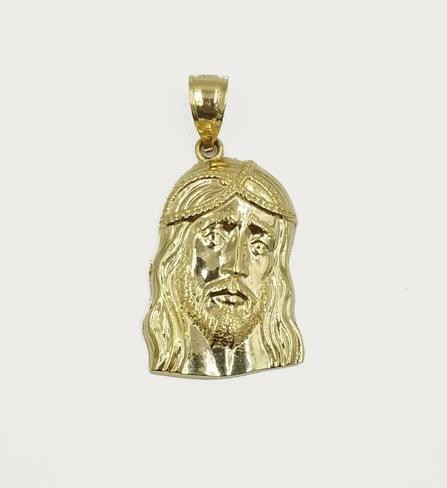 REAL 10k Rope Chain And Jesus head face Charm Pendant 3mm Necklace Set 16"-28" - Image 5