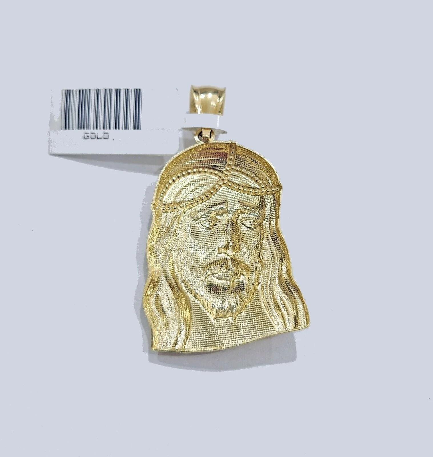 REAL 10k Rope Chain And Jesus head face Charm Pendant 3mm Necklace Set 16"-28" - Image 6