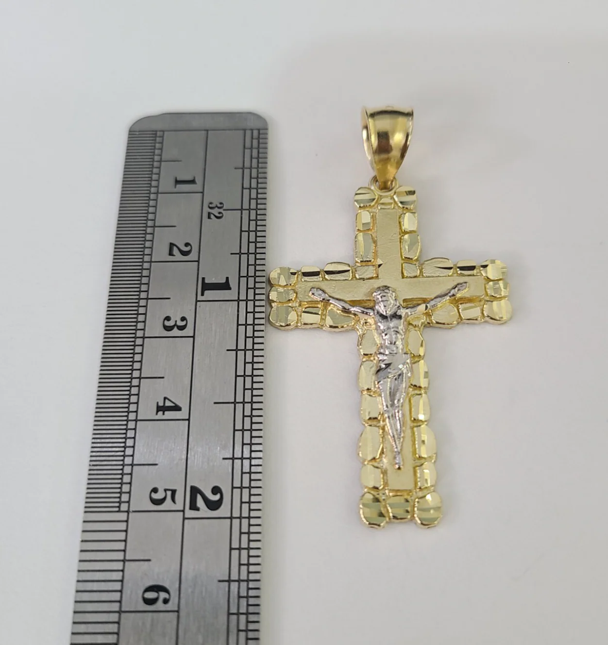 Real 10k Rope Chain Jesus Cross Charm Necklace Pendant Set 4mm 18"-28" Gold - Image 3
