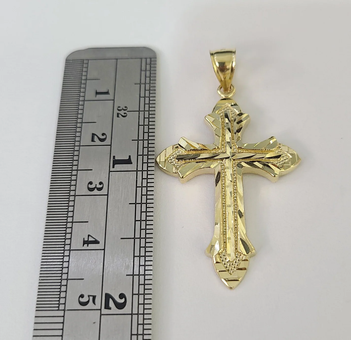 Real 10k Rope Chain Jesus Cross Charm Necklace Pendant Set 4mm 18"-28" Gold - Image 5