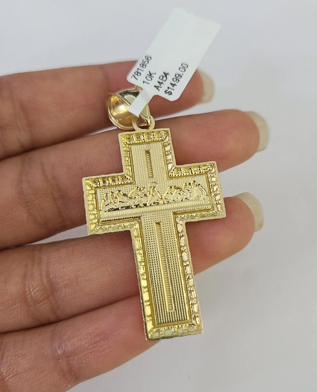 Real 10k Rope Chain Jesus Cross Charm Necklace Pendant Set 5mm 20"-30" Inch Gold - Image 7