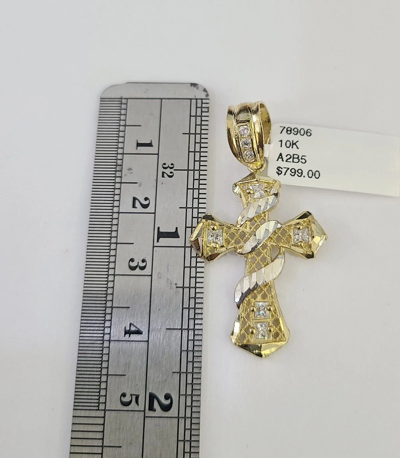 Real 10k Rope Chain Jesus Cross Charm Necklace Pendant Set 5mm 20"-30" Inch Gold - Image 3