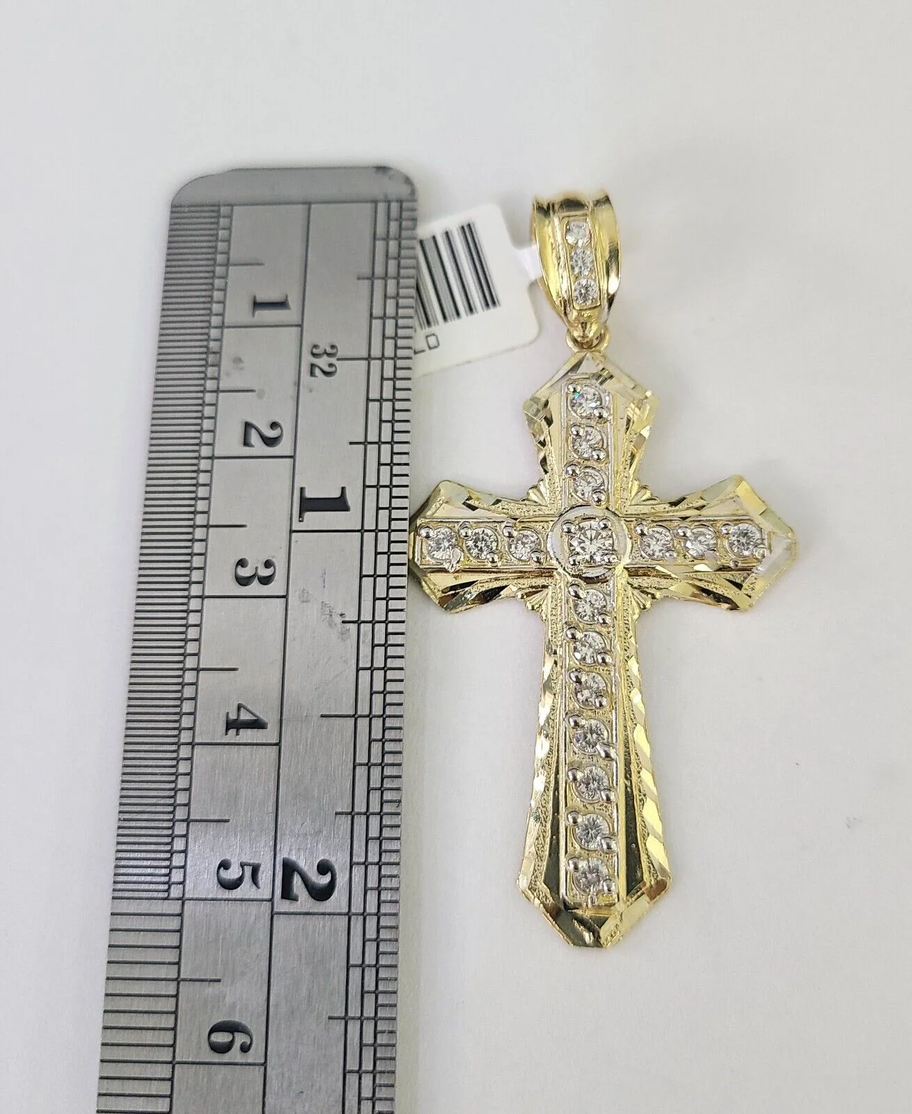 Real 10k Rope Chain Jesus Cross Charm Necklace Pendant Set 5mm 20"-30" Inch Gold - Image 3