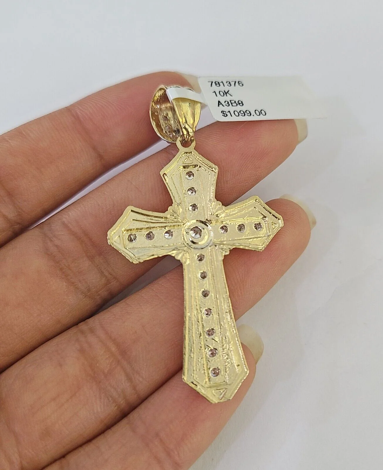 Real 10k Rope Chain Jesus Cross Charm Necklace Pendant Set 5mm 20"-30" Inch Gold - Image 7