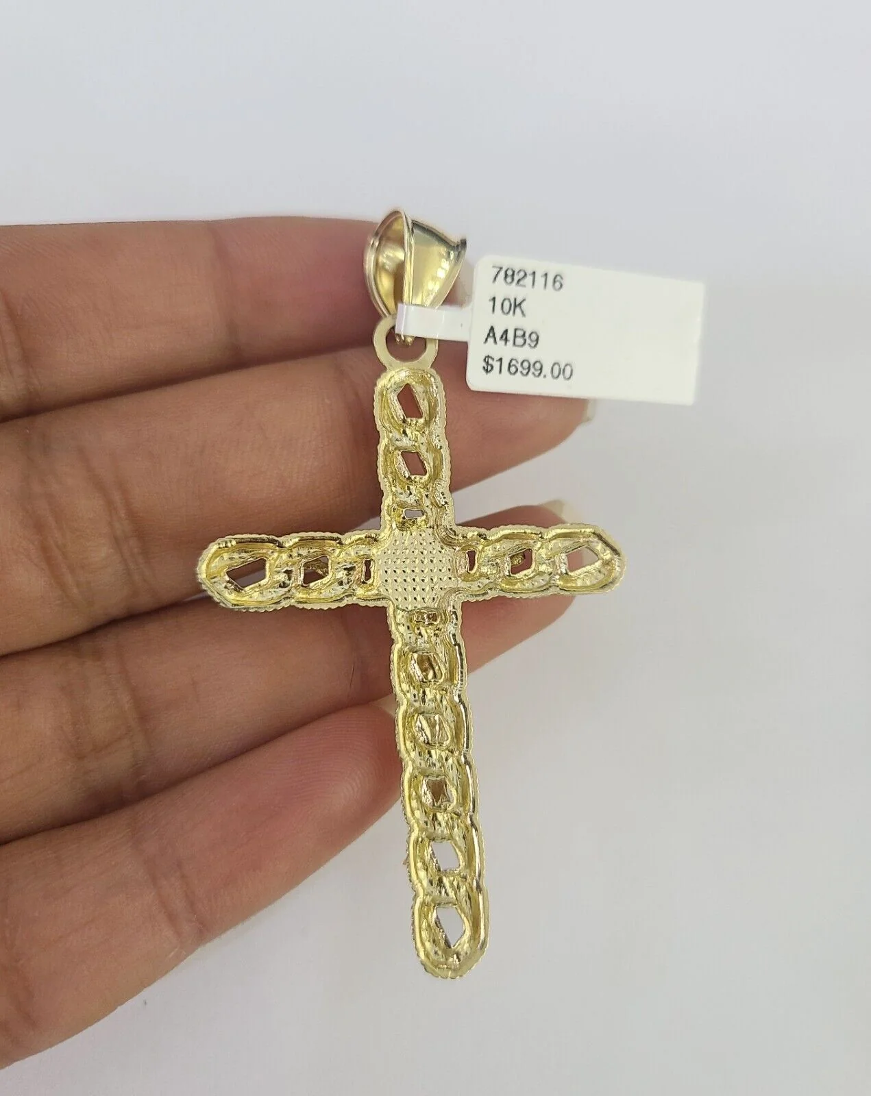 Real 10k Rope Chain Jesus Cross Charm Necklace Pendant Set 5mm 20"-30" Inch Gold - Image 7