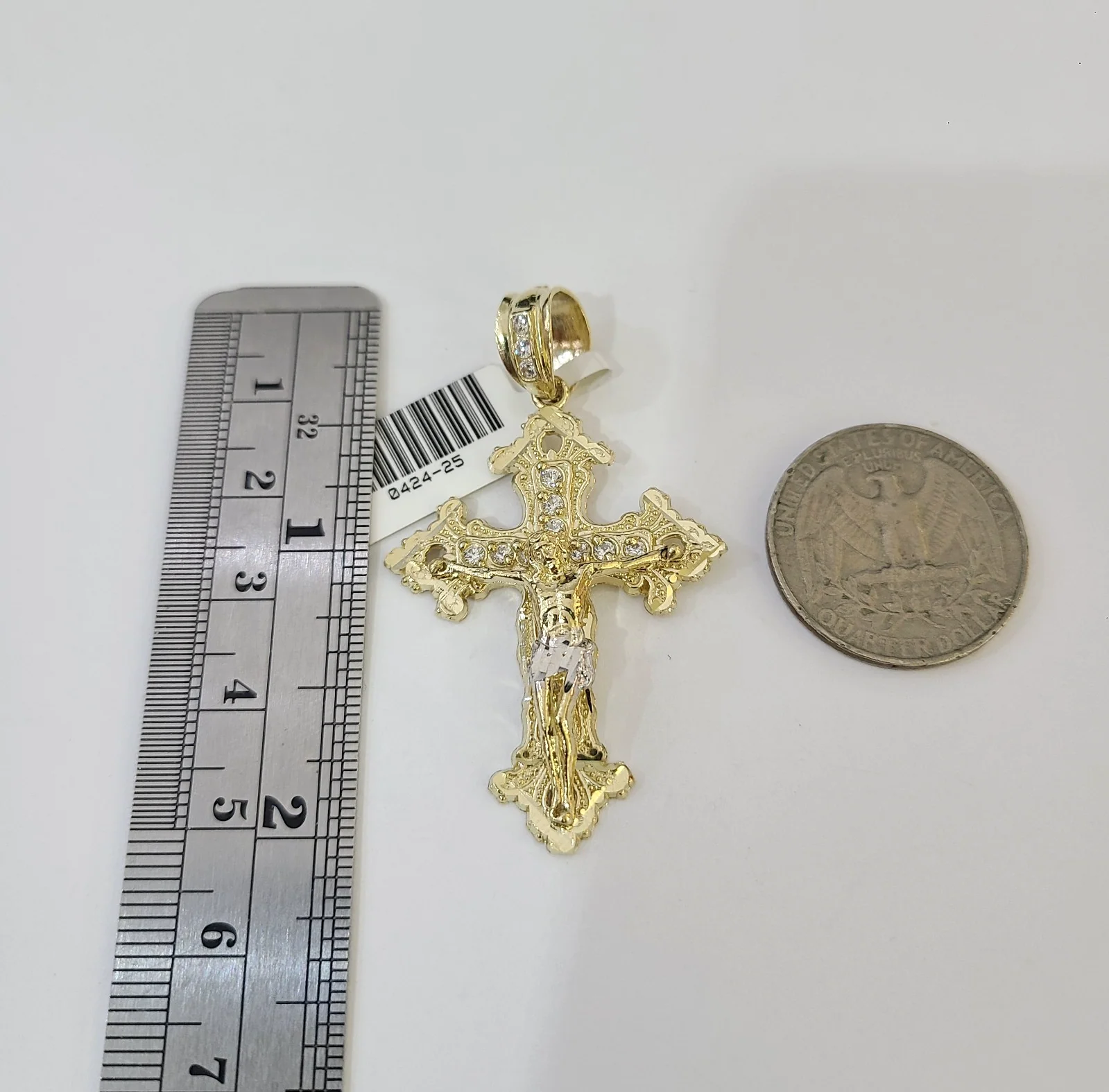 Real 10k Rope Chain Jesus Cross Charm Necklace SET 4mm 18"-28" Pendant - Image 6