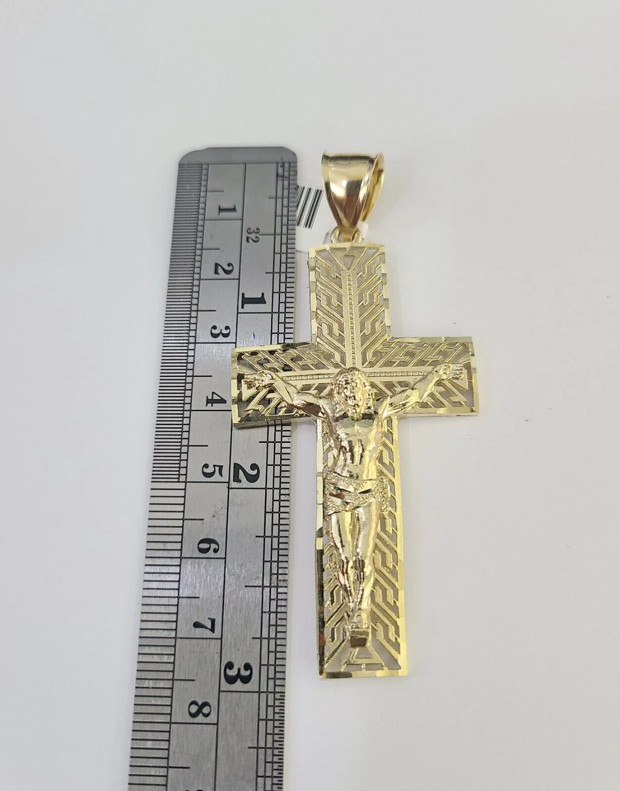 Real 10k Rope Chain Jesus Cross Charm Set 7mm 20"-28" Inch Necklace Yellow Gold - Image 4